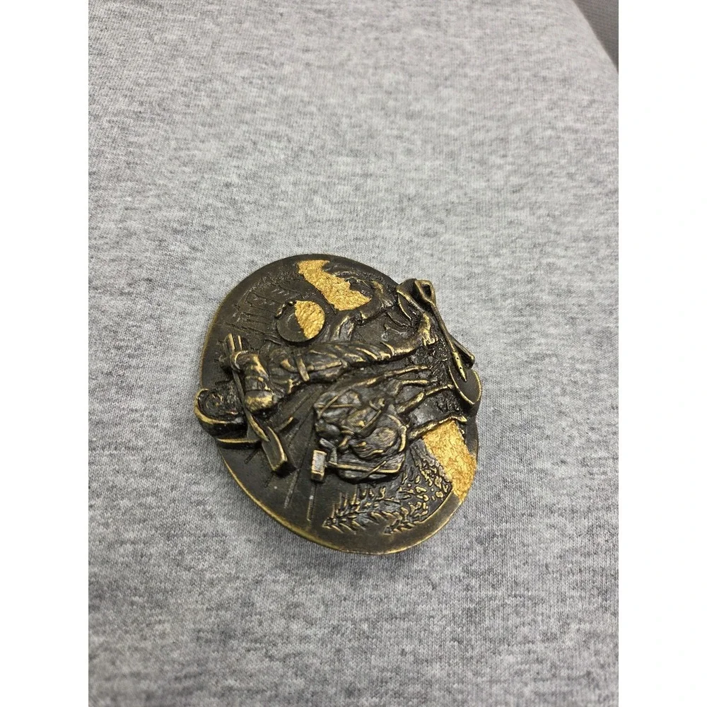 Vintage 1987 Siskiyou Striking It Rich Gold Western Frontier Belt Buckle Rare